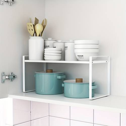 expandable metal kitchen cabinet rack stackable kitchen and counter storage rack cabinet insert seasoning rack file rack suitable for bathroom bedroom office pantry extended 36 5 60 white pantry organization bathroom