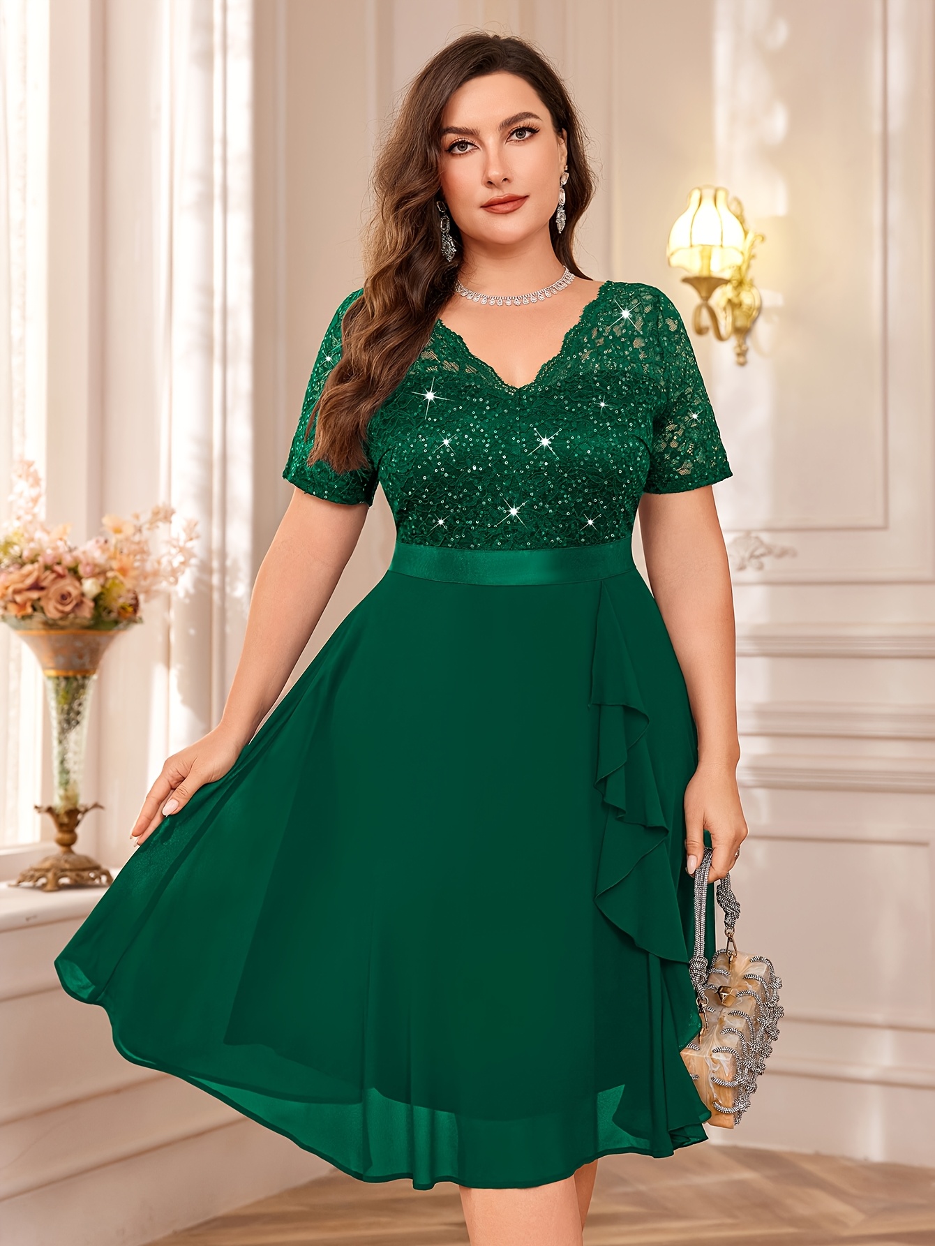 Chiffon Blouse Plus Size Zwarte Chiffon Jurk Plus Size Elegante