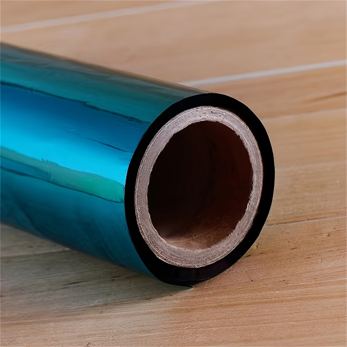 TEMU 1 Roll Of Static Cling Glass Film, Blue , Heat Insulation Film