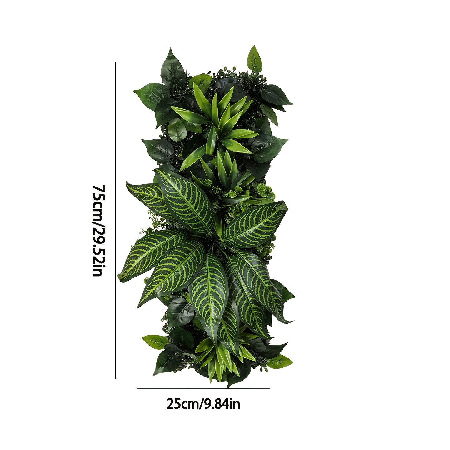 25x75cm Garden Simulated Green Plant Wall Plastic Fake Lawn Suitable For Wedding And Party Outdoor Wall Decoration Background Green Plant Wall