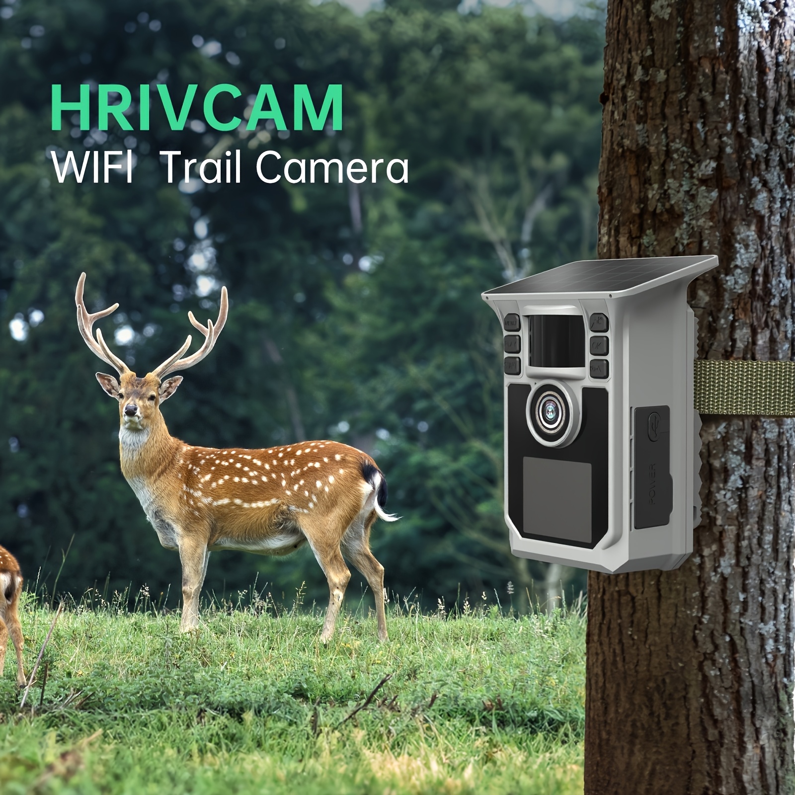 Wifi Trail Camera 4K 48MP Built-In 5000Mah Battery Suitable with Ip67 Waterproof 0.2S Trigger Speed for Wildlife, Security, And Surveillance 130-Degree Wide-Angle Lens