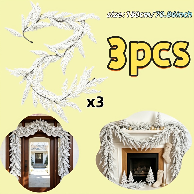 TEMU 3pcs - 70.86 Inches Large Simulation Vine. Suitable For Thanksgiving, Valentine's Day, Halloween And Christmas Holiday Decorations, Staircase,