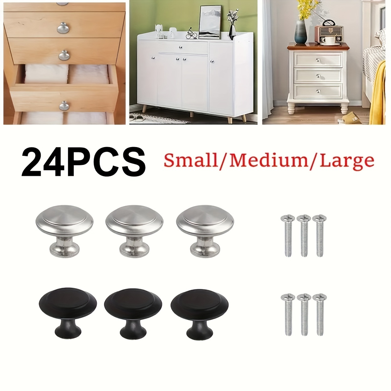 Pomos Vintage Para Puertas Y Cajones - Juego De 8 Piezas, Aleación Con Tornillos, Ideal Para Muebles De Cocina O Dormitorio