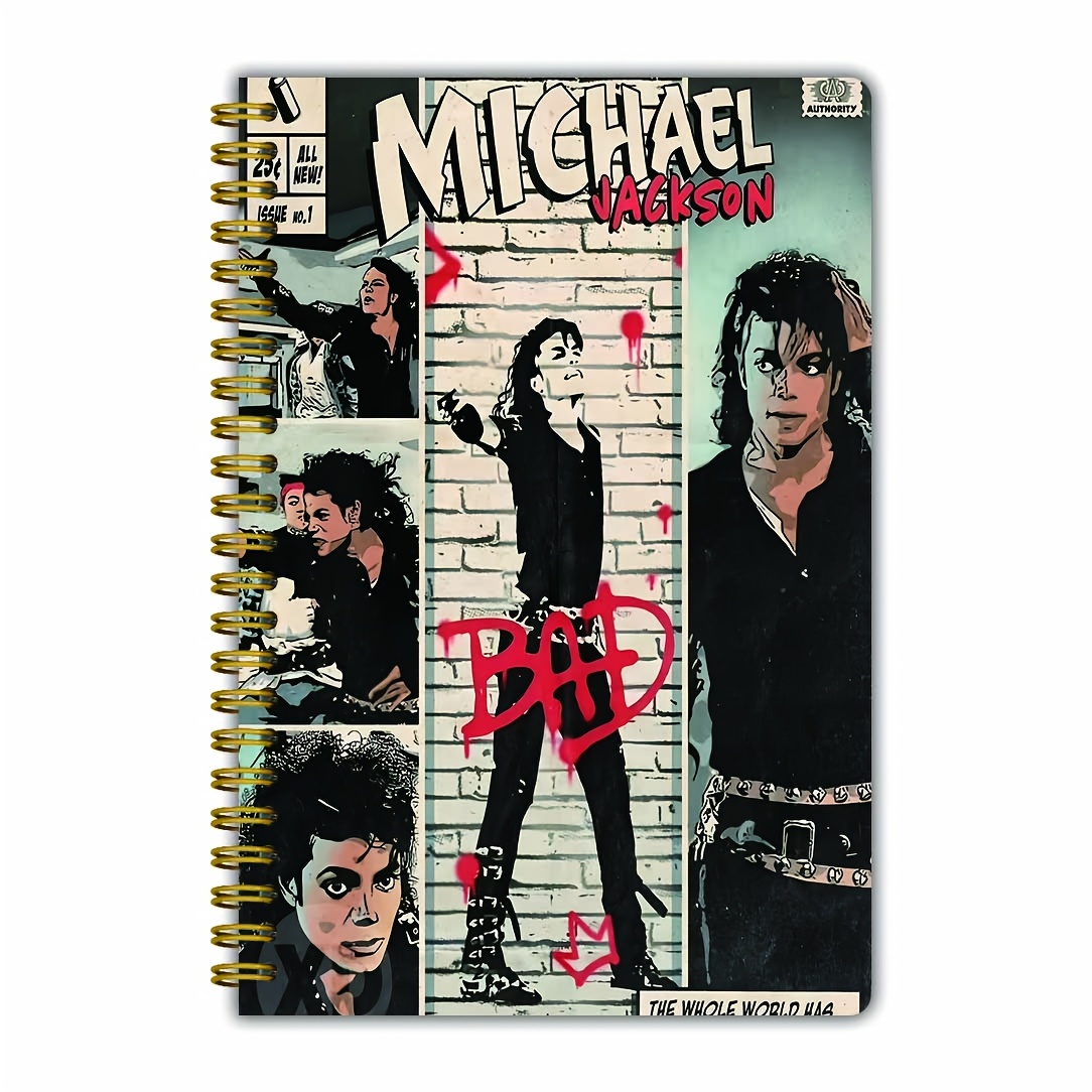 Image of 1 Set Of Themed Cover Spiral Coil Notebook | 5.5x8.3 Inches, Golden Double Coil, Horizontal Inner Page, Lined, Undated, Flexibound | Suitable For , Office Supplies, Perfect Gift