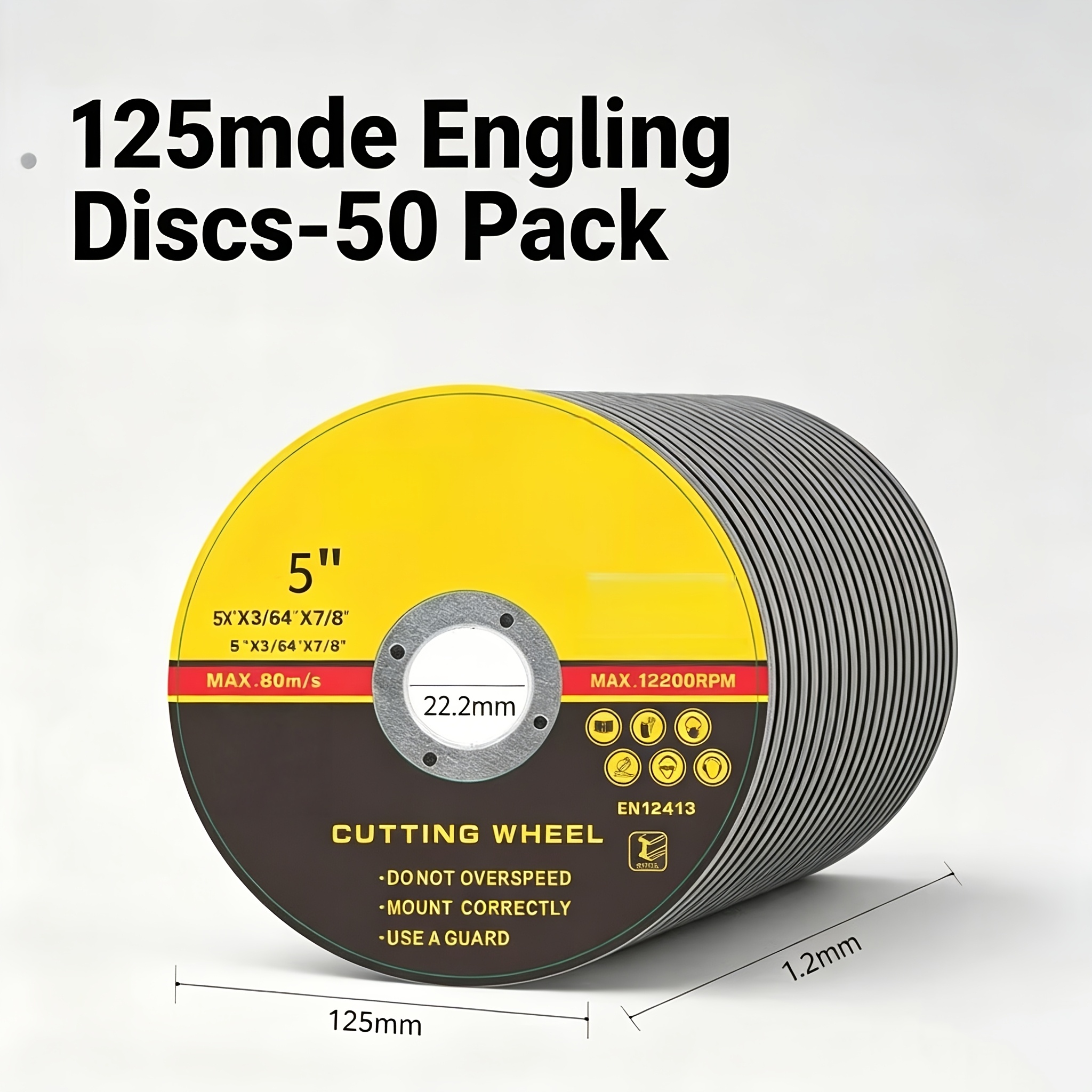 Image of 125mm Fiber Backed Sanding Discs 50-pack Heavy Duty Abrasive Grinding Discs For Angle Grinder Sandpaper Discs For Metal Wood Rust Paint Removal Surface Finishing