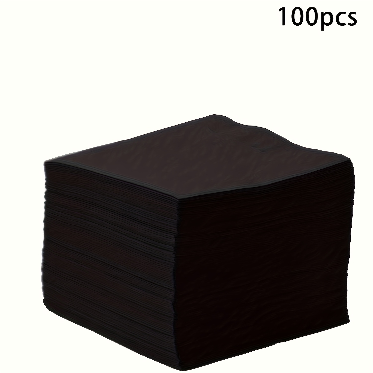 TEMU 100/200 Pack Exquisite Black Paper Napkins Disposable Daily 2-ply Black Dinner Napkins Daily Use Party Lunch Napkins Suitable For Table Party