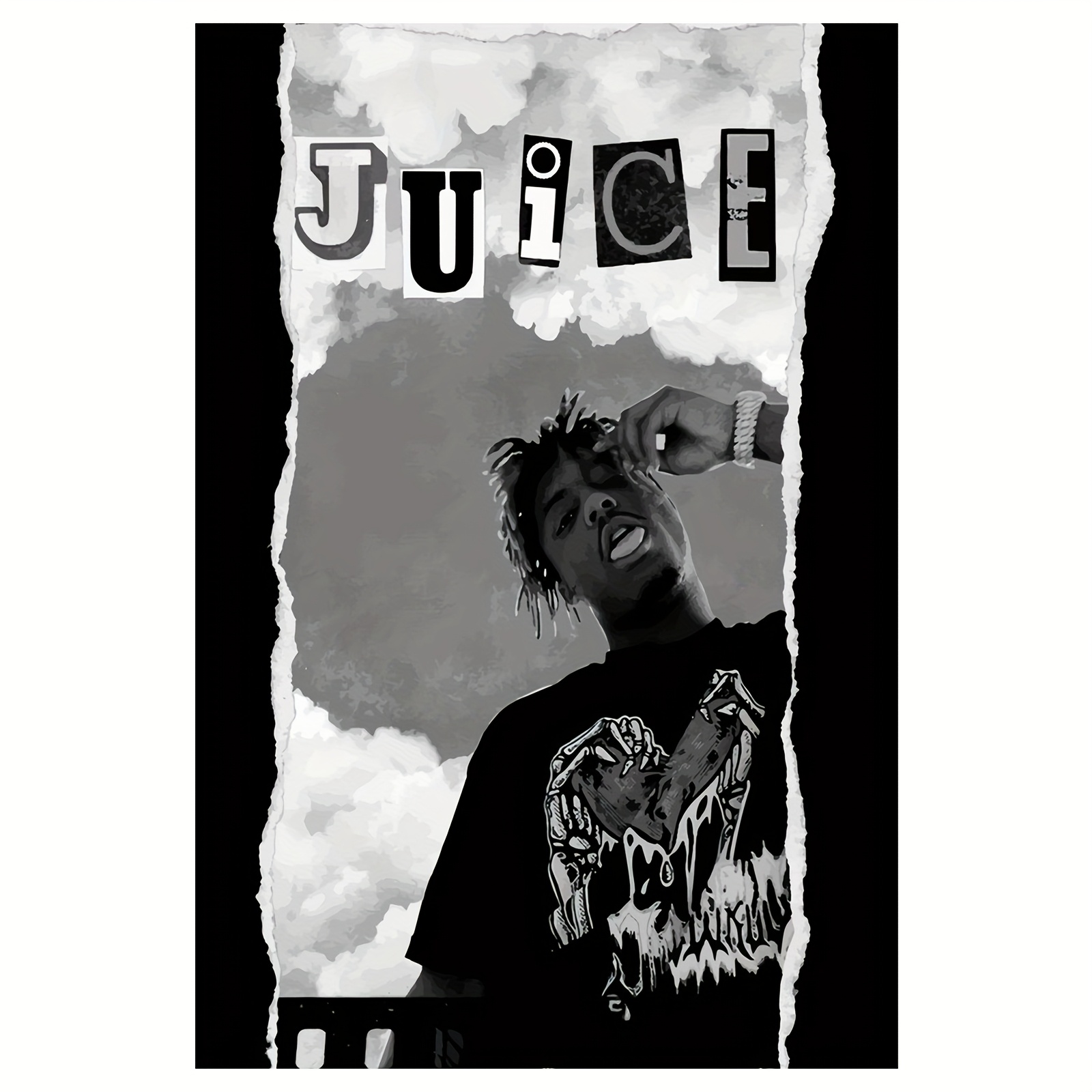 

1pc "juice" Inspired Canvas Poster, 12x18inch - Vibrant Music Artist Collage Art Print For Home, Office, Bars, Clubs & More - Bedroom, Living Room, Cafe Decor, Music Room Decor