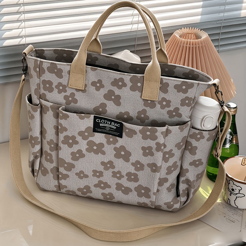 TEMU Sacoche pour femme originale à avec fleur 3D, sac à fermeture éclair épaissie, sac à main simple pour les , sac à bandoulière unique pour femme