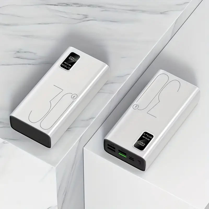 22,5w супер швидке заряджання power bank, 30000mah портативний зарядний пристрій з usb type-c, 20w pd подвійне швидке зарядження, перезаряджуваний літій-полімерний акумулятор, ≤36v робоча напруга для мобільних пристроїв детальніше 7