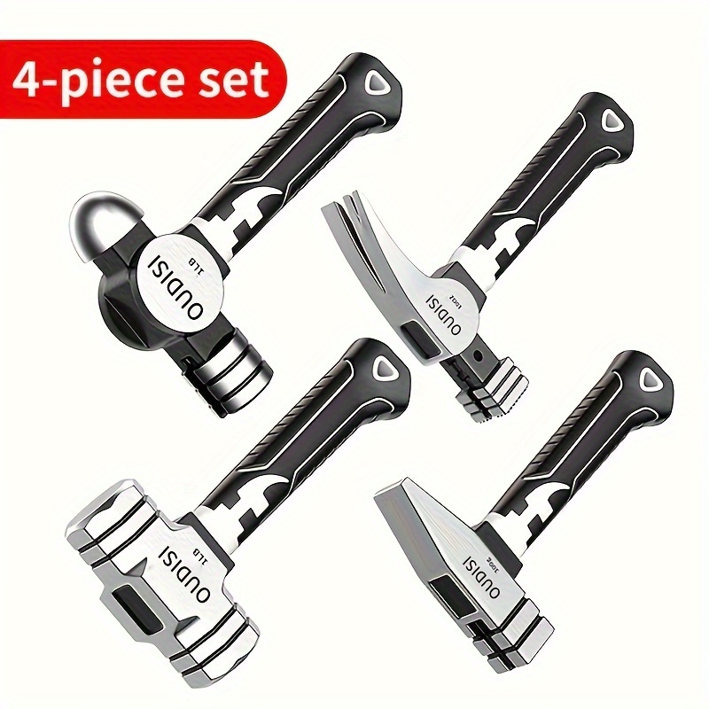 TEMU 4pcs Hammer Claw Hammer For Woodworking Tools Home With 1 Small Hammer Home Hammer Nail Hammer Tool Small Hammer