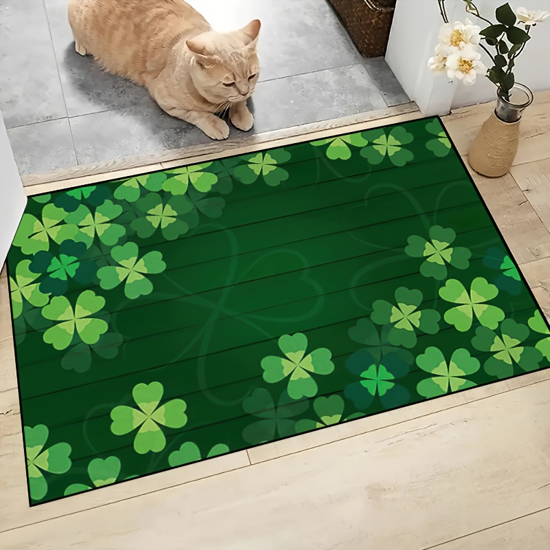 1 Alfombrilla Puerta Planta Verde Suelo Absorbente - Temu