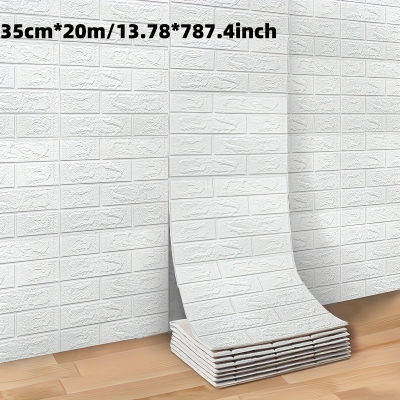 E-shop 1 Rolle 20M 3D Ziegel Tapetenaufkleber, Selbstklebende Schaumstoff Wandfliesen, Wasserdicht und, Wandpaneele für die Hausrenovierung, Abziehen