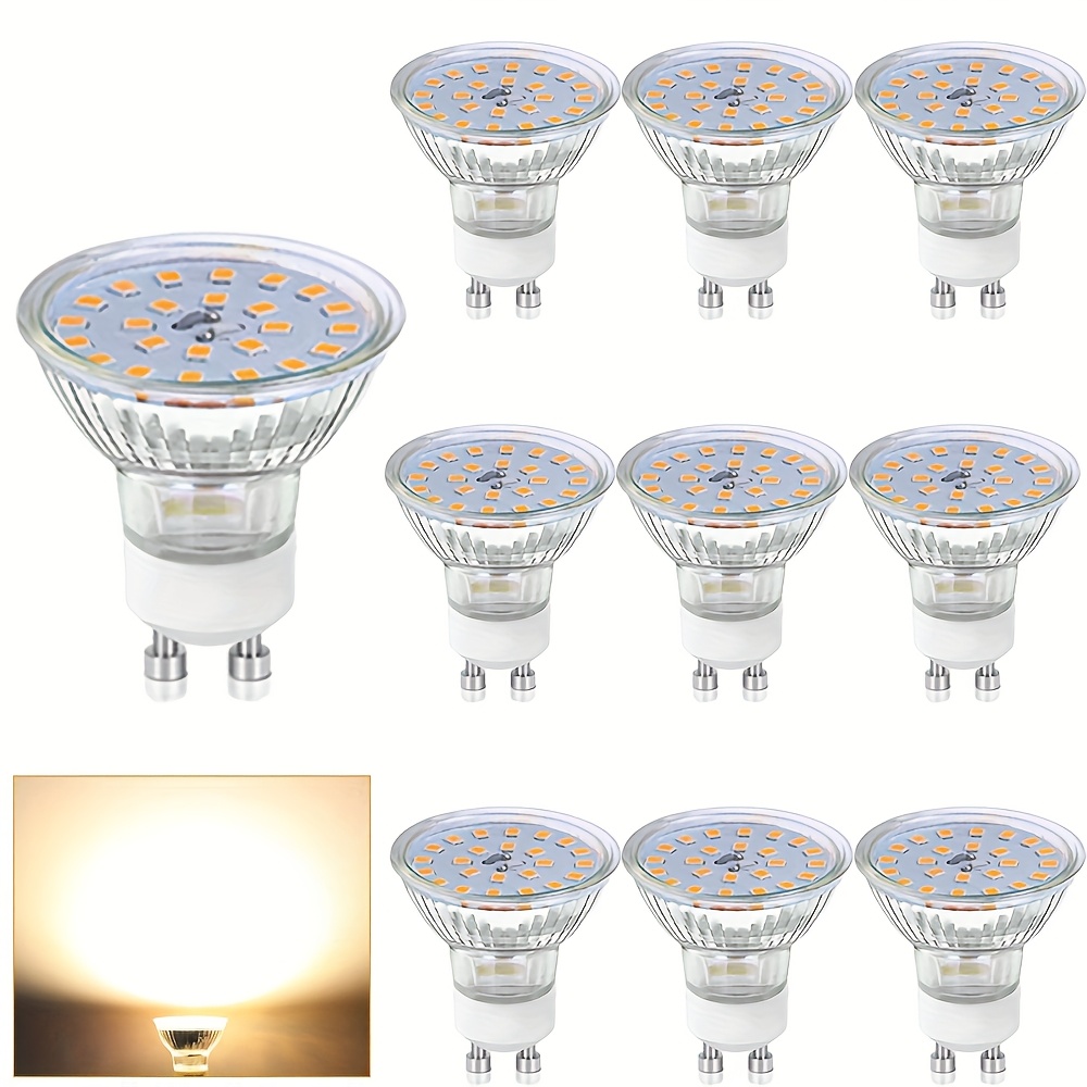 

Gu10 Led Lamp 4w, 2700k Warm White, Ac220v - 240v, Gu10 Led Bulb, 24 Leds, Household Lighting Bulb, Chandelier, 4pcs, 10pcs