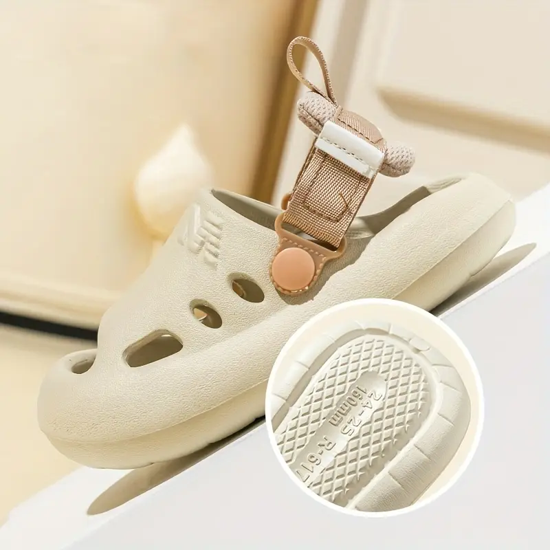 casual comfortable solid color open toe home shoes for boys breathable lightweight sandals for indoor bathroom details 4