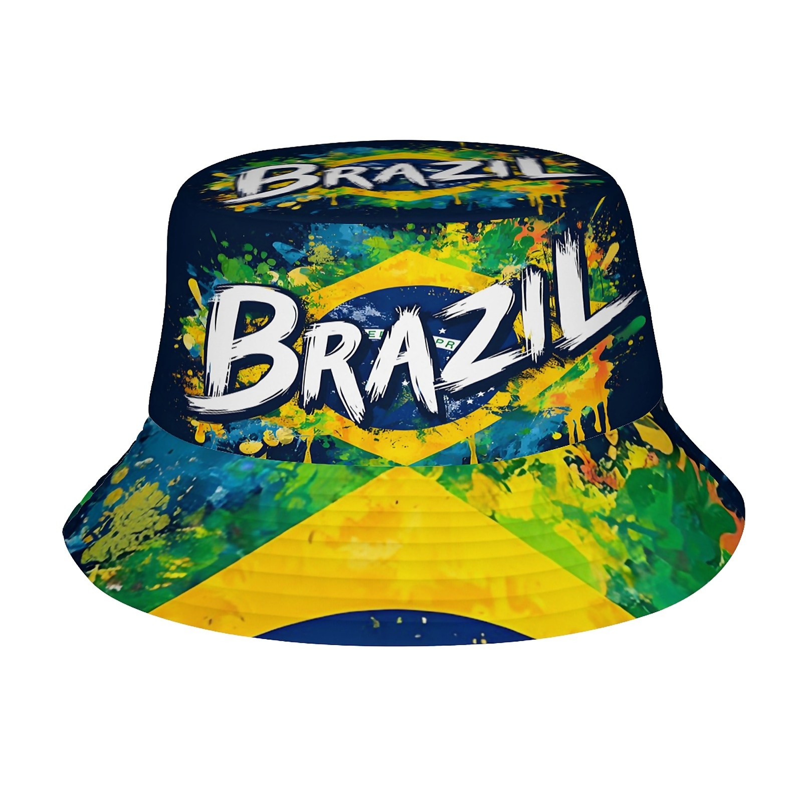TEMU 1pc Flag In A Colorful Splatter Graffiti Style Pattern Bucket Hat, Suitable For Men, Women And Old, High Quality Buckethat, Beach Outdoor And