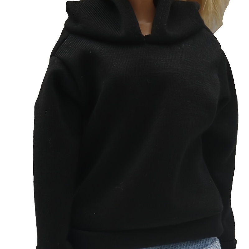 Handmade Doll Clothes Sweatshirt, 30cm Doll Clothes, 1/6 Doll Accessories, Solid Color Loose Hooded Sweater, Best Gift For Girl, (not Doll)