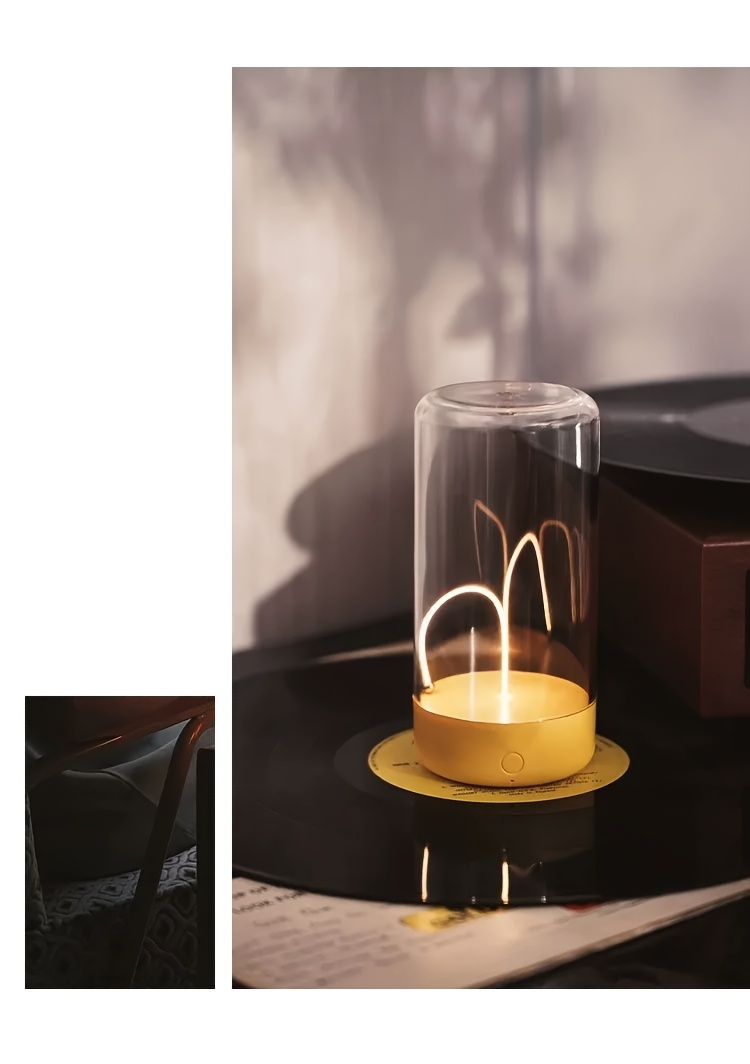 Portable Magnetic LED Light with Adjustable Brightness, USB Rechargeable, Eye-Caring, Button Control – Sleek Transparent Design, Perfect for Bedroom, Desk, and Camping, Great Holiday Gift, Camping Light | Minimalist Design | Magnetic Base