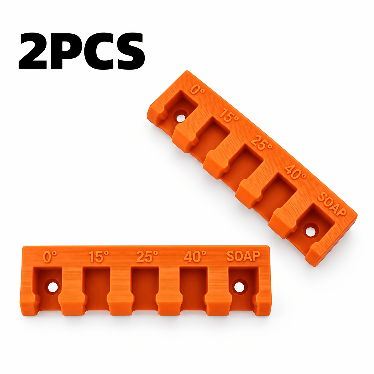 TEMU 2pcs 5-/4 Inch Quick Connect Pressure Washer Nozzle Organizer - Wall-mount With 0°15°25°40° Soap Angle Labels, Universal Car Wash Additions For