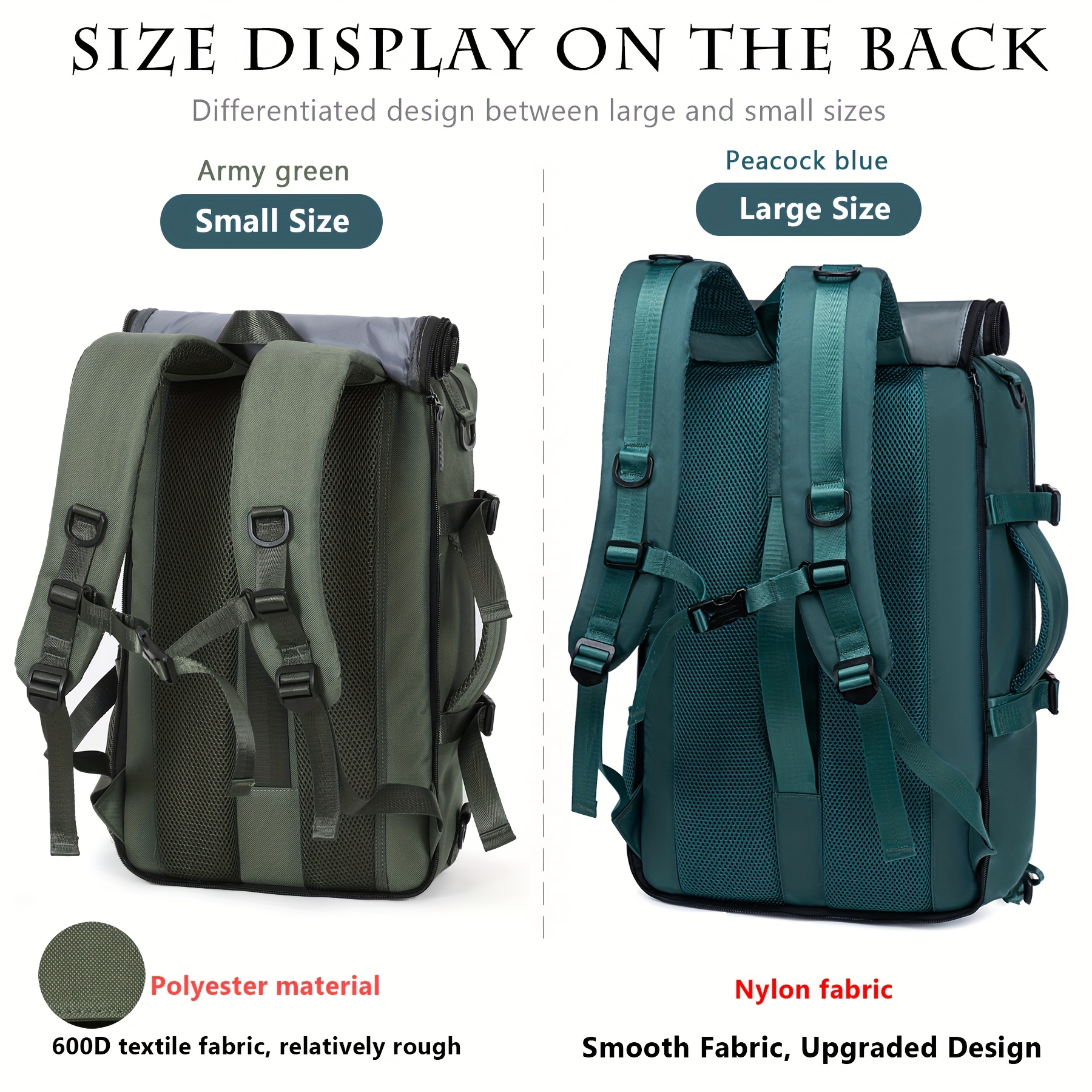 1pc Bolso de Viaje para Hombres, Bolso de Gran Capacidad para Senderismo, Bolso Multifuncional para Negocios y Computadora, Bolso Impermeable con Bolso para Tenis