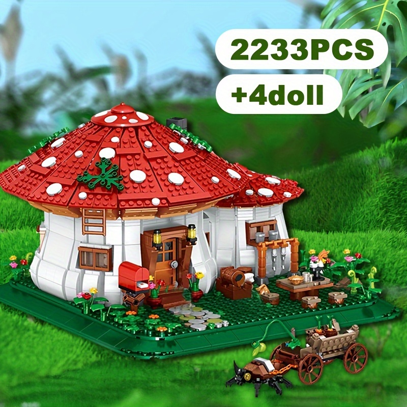 

2233pcs Mushroom House Building Blocks, Creative Treehouse Building Blocks, Brithdays Gift