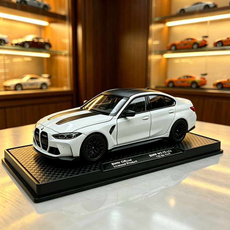 TEMU Modèle de voiture en de simulation à l'échelle 1:32, avec base d' à vis fixe, carrosserie en métal de fabrication , de détails réalistes,