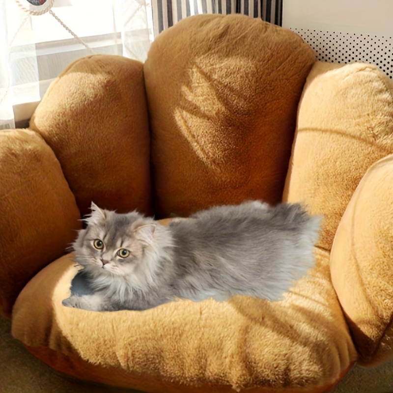 beige   polyester pet cushion human seat pad easy to clean non toxic chair pad for   living room bedroom office compatible   and humans cozy seating   accessory comfortable padding versatile seating home decor lovers Product details 2