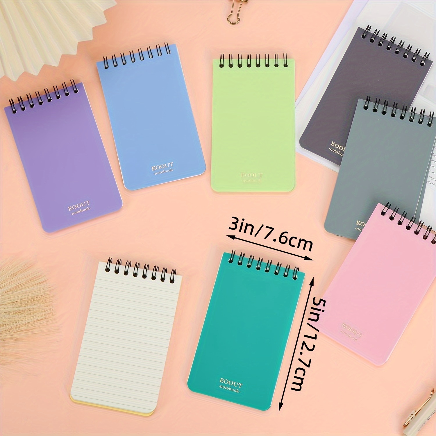 Aesthetic Pocket Notebooks Plastic Small 3x5 Spiral Notepads Temu