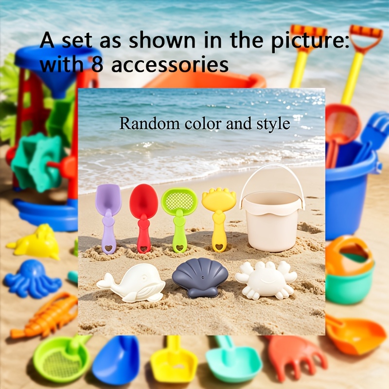 8pcs accessory set summer beach toy set seaside sand digging