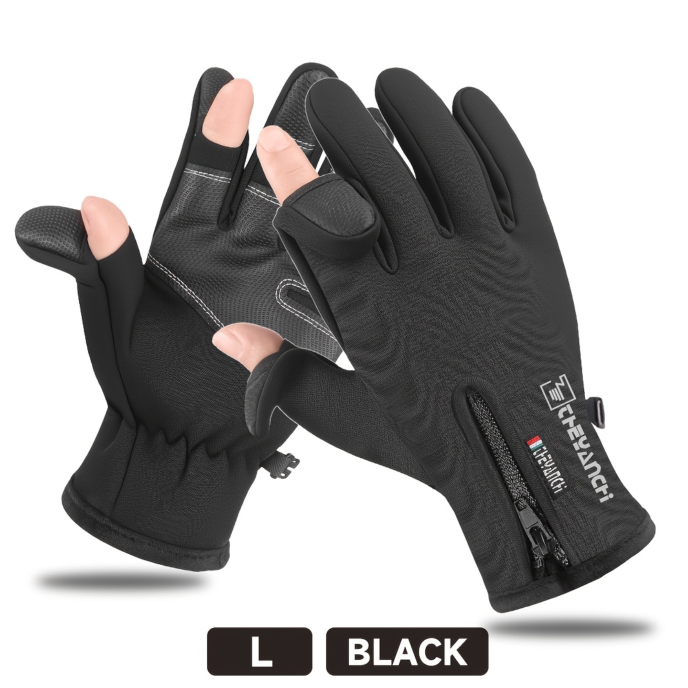 TEMU 1 Pair Of Unisex Warm, Non-slip Touchscreen Winter Gloves, Padded , Non-slip, Windproof - For Outdoor Sports, Cycling, Skiing, Hiking