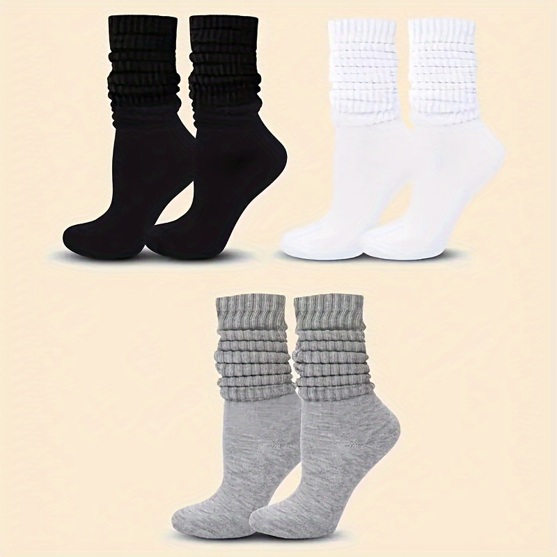 E-shop 3/6/12 Paar Damen-Mid-Calf-Socken in verschiedenen Größen, klassische Vintage-Farben, vielseitig für den täglichen Casual-Look