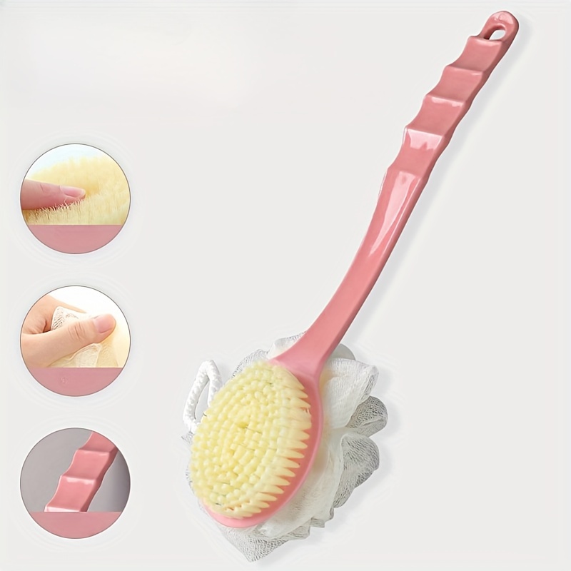 2 in 1 soft bristle bath brush with long handle multi color   no batteries required ideal for exfoliating back scrubbing japanese bath rubbing mud bath artifact Product details 9