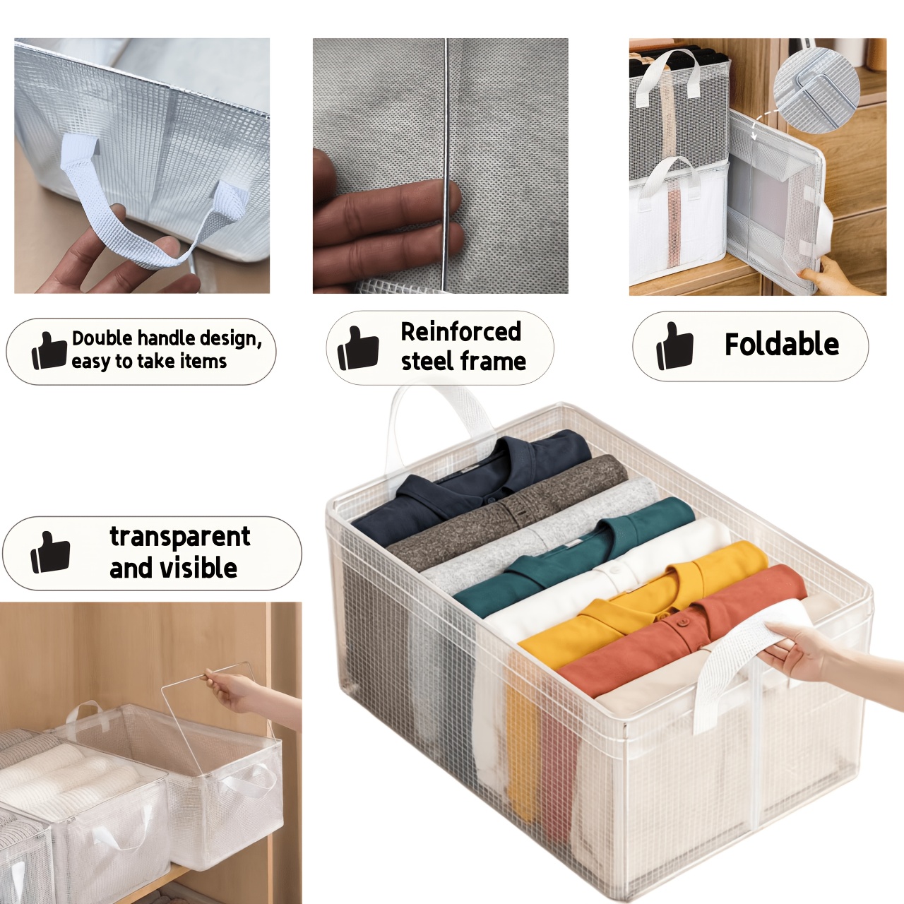 11pcs Set Foldable Storage Box with Steel Frame