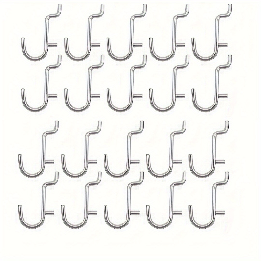 TEMU Multi-packs Pegboard Small Hooks, Pegboard Hooks Compatible With 1inch Hole , Additions Pegboard Wall Display Organizer For Jewelry Storage,