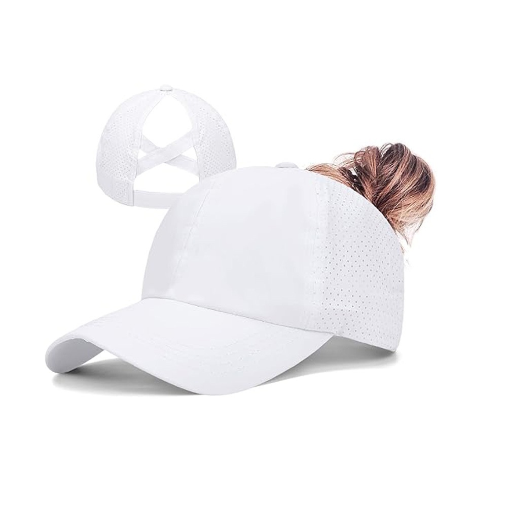 TEMU Adjustable Unisex Spring Summer New Mesh Quick-dry Ponytail Hat Baseball Cap Outdoor Casual Sunshade Hat