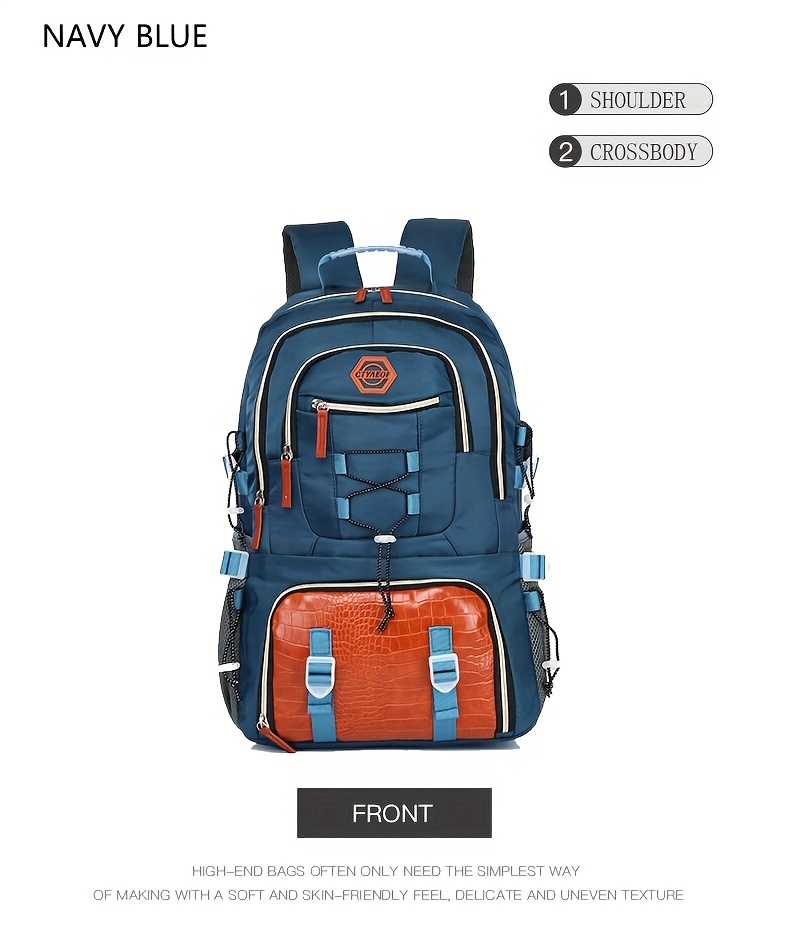 Outdoor Travel Backpack, Large Capacity Sports Camping Backpack, Unisex Laptop Bag with Shoe Compartment, Book Bag, Computer Backpack for Travel, Business, and Casual Use, Easter Valentine's Day Gift