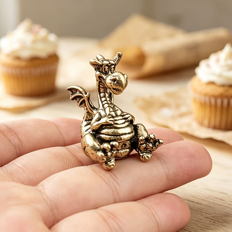 TEMU 1pc Collectible Dragon Statue - Retro Anime Figure, Desktop Ornament Suitable For Bedroom, Decor, Tabletop Shelf Decoration For &, Dragon