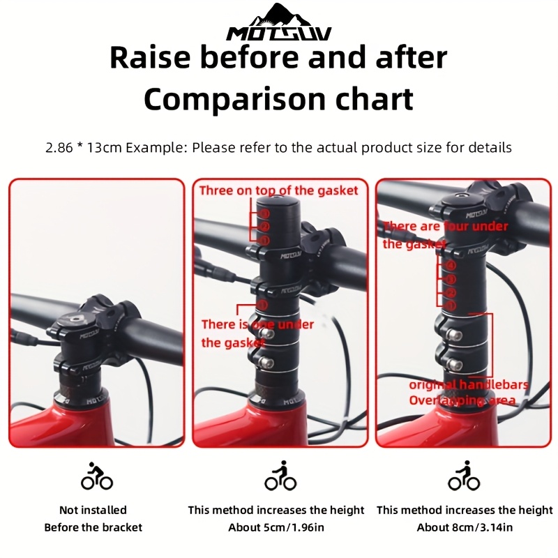mountain bike aluminum alloy handlebar riser suitable 28 6mm