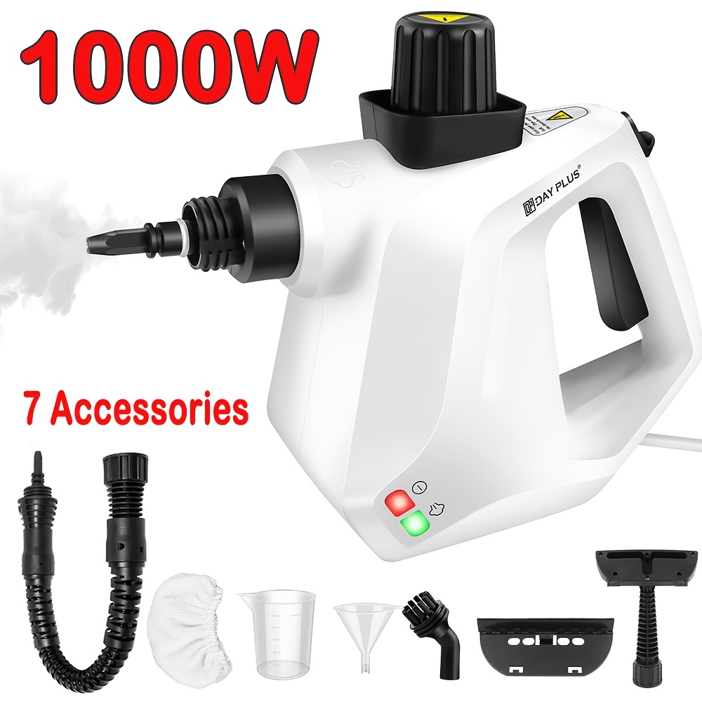 Portable Pressure Steam Cleaner, 1000w Handheld Steam Cleaner With 7 Accessories, 400ml Capacity Upholstered Furniture Steam Cleaner, Removing And Grease