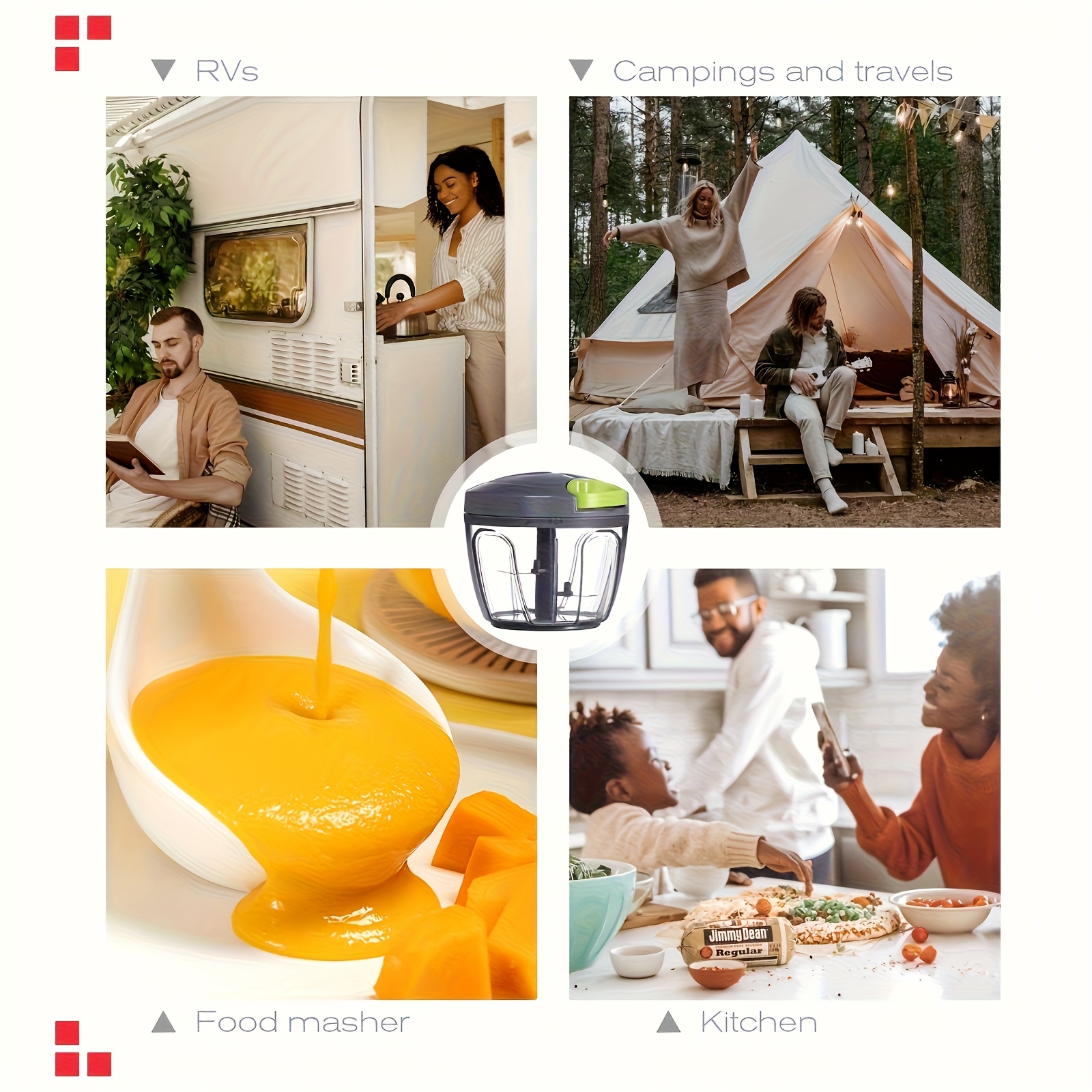 1 stainless steel garlic machine manual food processor and multi chopper with easy to pull   durable vegetable   and herb slicing essential kitchen accessory Product details 4