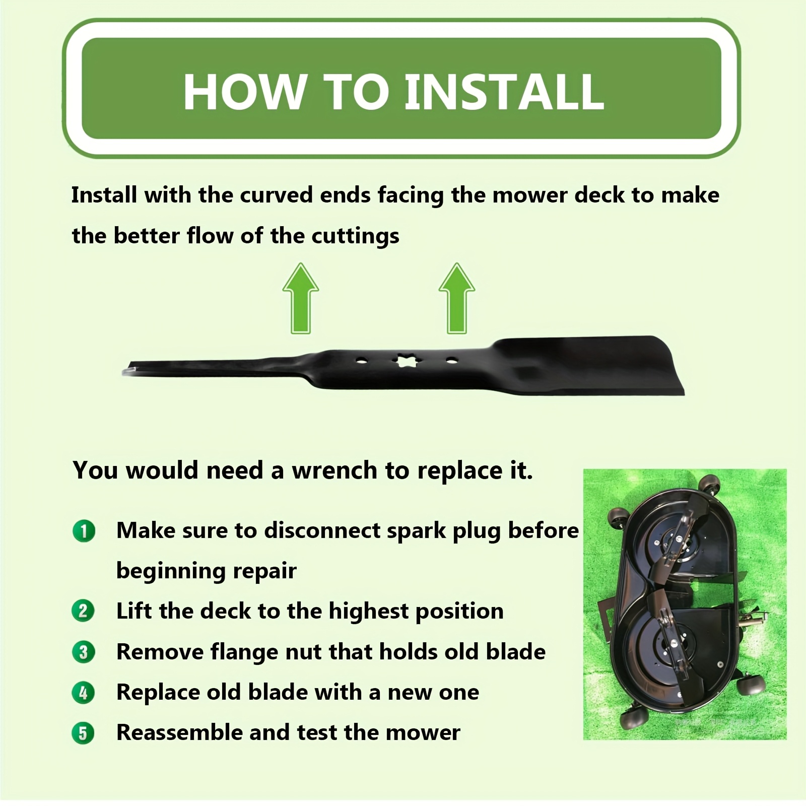 3pcs 942 05056a lawn mower medium lift blades cut replaces Temu