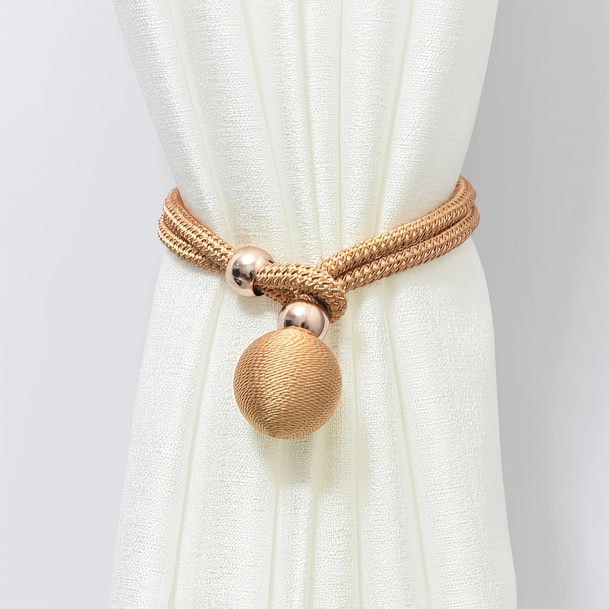 2pcs, New Egg Ball Tieback Curtain Ties, Style, No Drilling or Installation Required, In Stock, Pack of 2