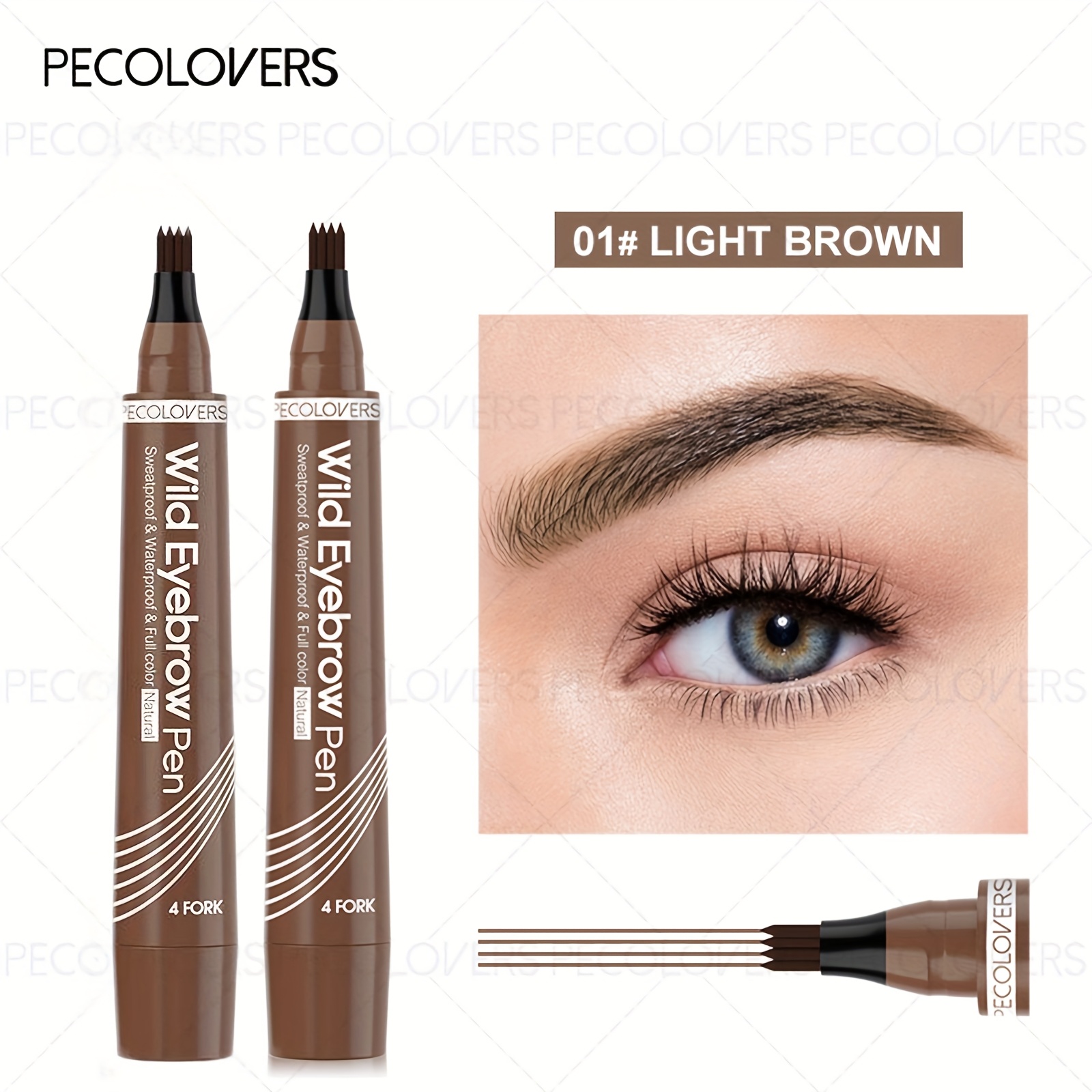 2pcs Eyebrow Pencil, Waterproof And Sweat-proof, Eyebrow Pencil, Natural And Long-lasting, Eyebrow Pencil Eye Cosmetics