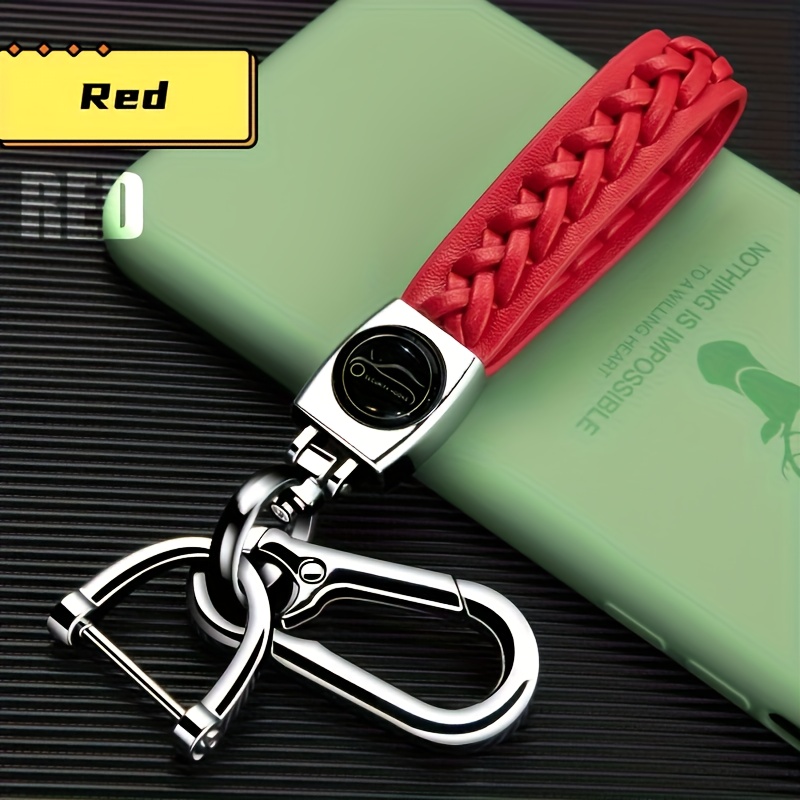 Business-style Leather Car Keychain, Couple's Key Ring Chain, Anti-lost Ornament Accessory