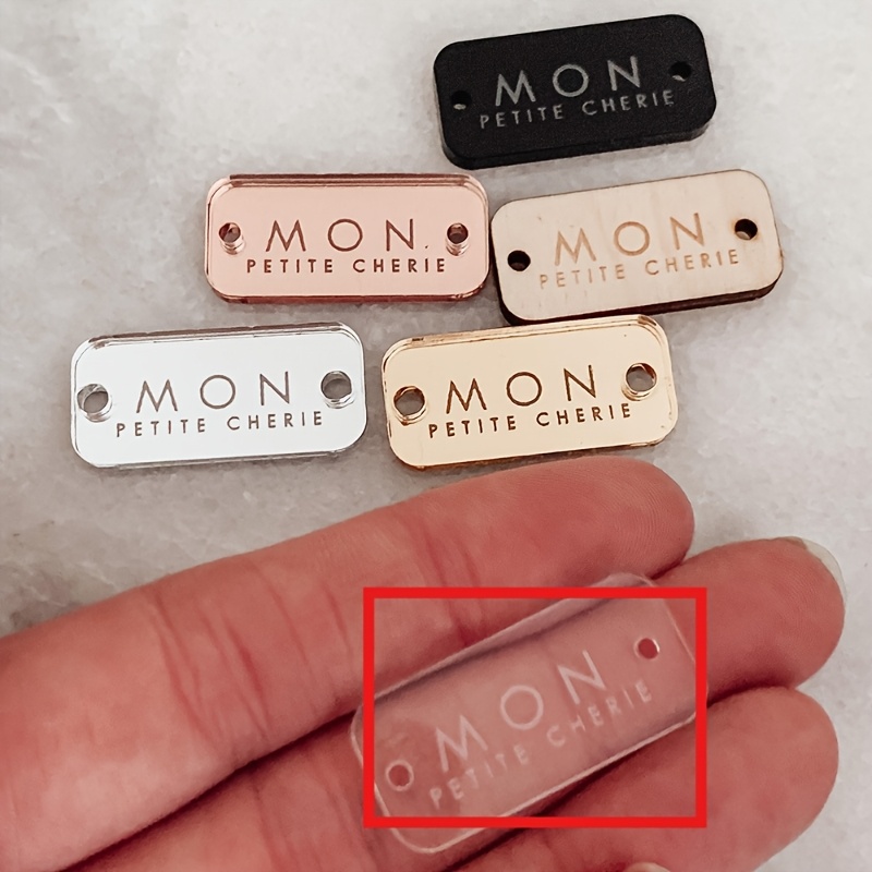 TEMU 【名入れ】アクリル製ボタン ギフトタグ、カスタム彫刻入り。精巧な職人技が光る、手作りラベルはスタイルと機能性を兼ね備え、誕生日プレゼントのラッピングに最適。