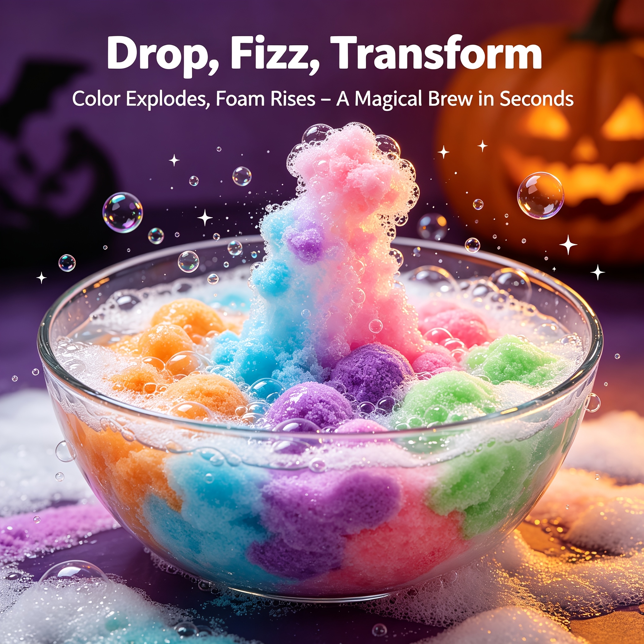 Halloween Magic Bath Bomb Potion Gift Set, Witch Milk Bottle Shape