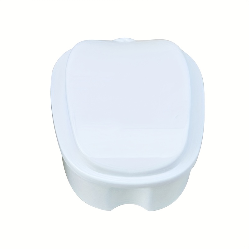 TEMU 1pc de limpieza para dentaduras postizas, Contenedor de red colgante para limpieza de dentaduras postizas, de baño para limpieza de dentaduras