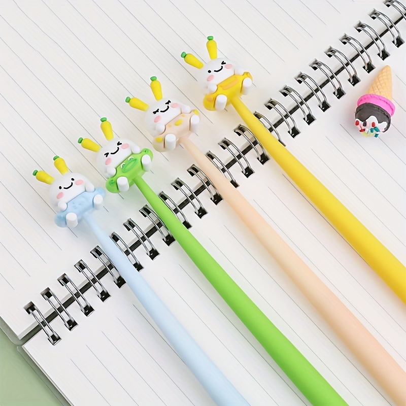 12 Stylo Gel Kawaii, Stylos Kawaii Cartoon Stylo Noir, 0.5mm Mignon Stylo Encre Pour Enfants Cadeaux De Bureau, Cadeau Etudiant, - Beaux-Arts Et Loisirs Créatifs