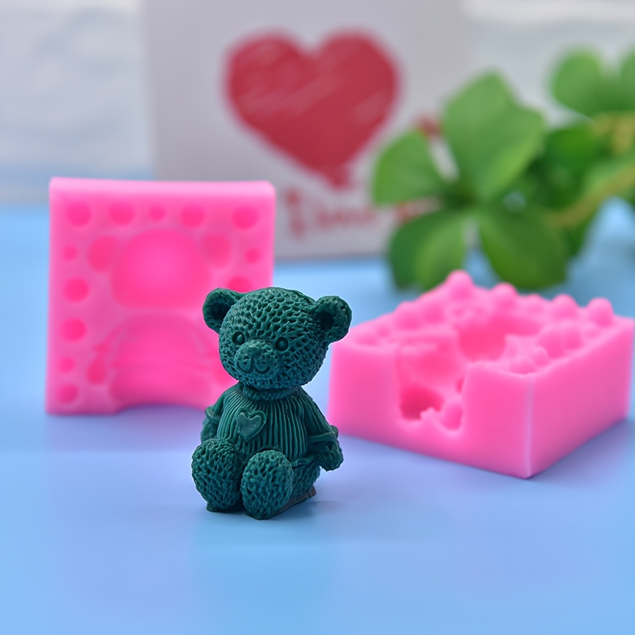 

1pc Cute Sitting Bear Silicone Mold For Crafts And Supplies