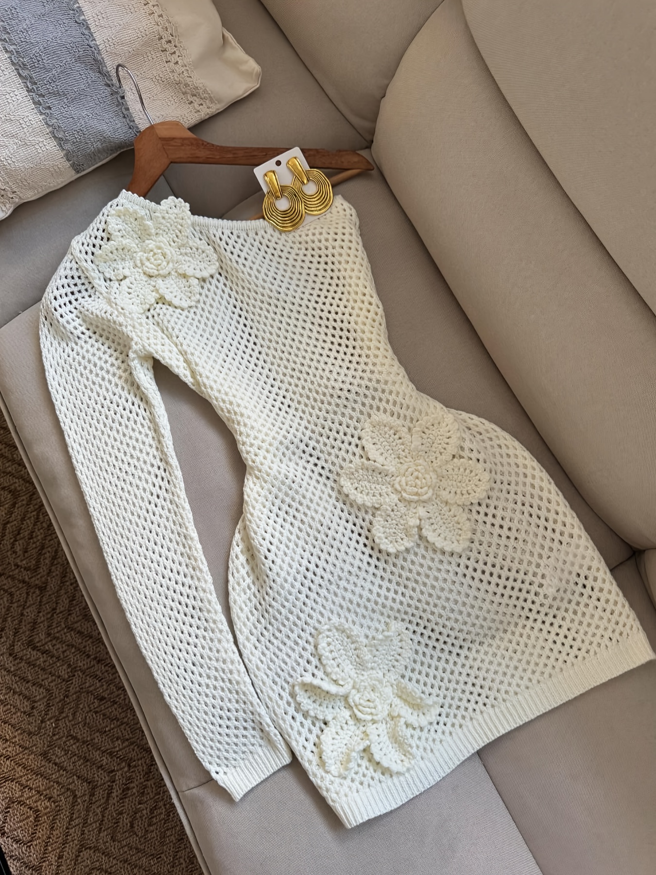 white transparent dress sold on Temu United States