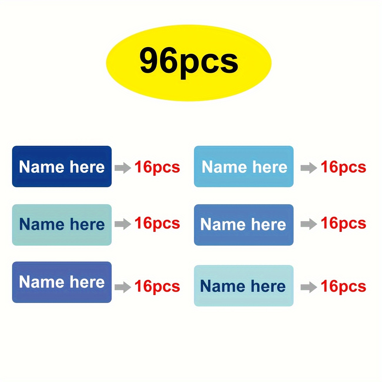 96 Personalized Labels, Self- Name Labels For School Supplies, Lunch Boxes, Books, Water Bottles, Toothbrush Labels, 1.18inch*0.5inch, Drip-proof/water-resistant, Not